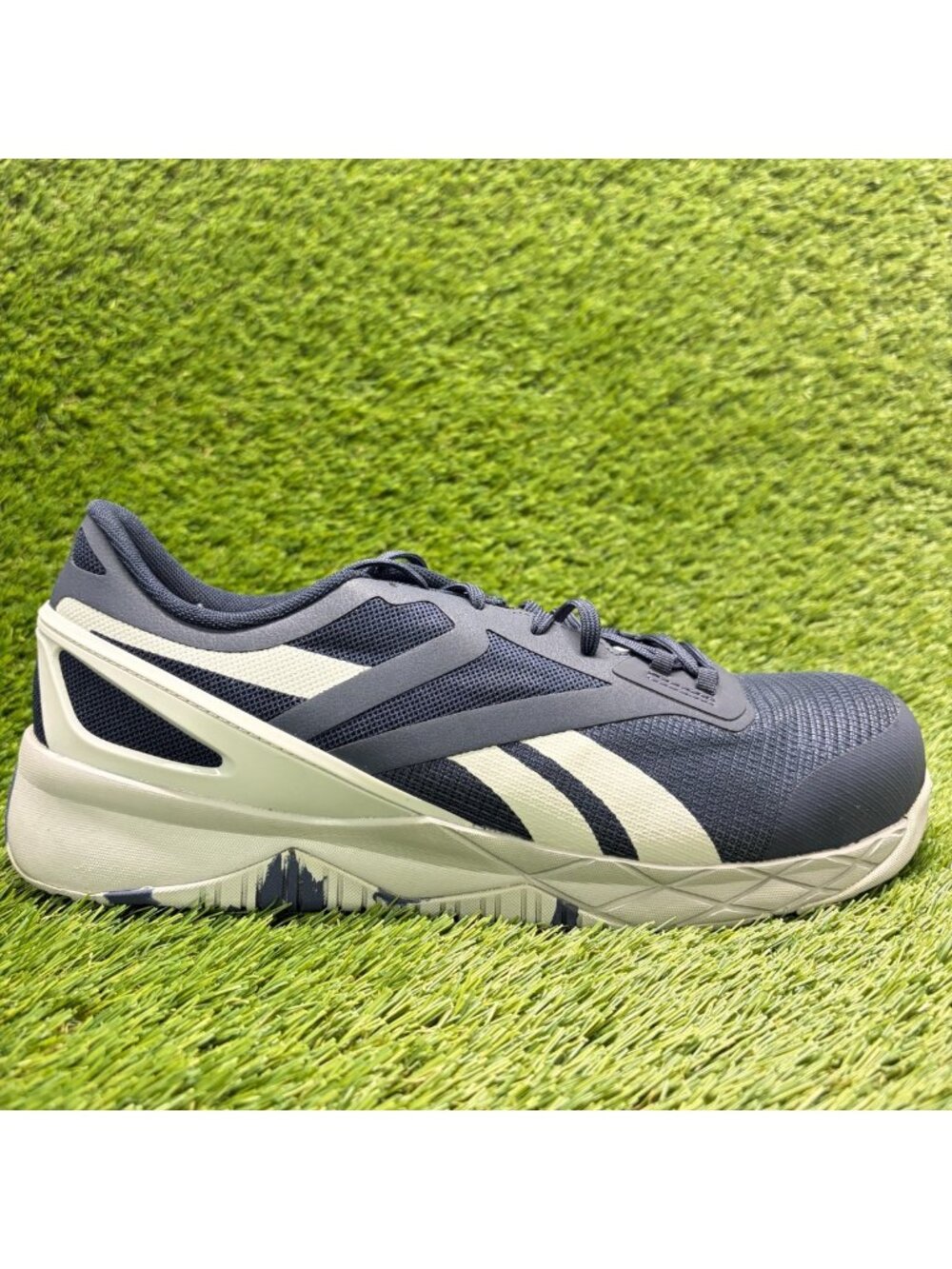 Reebok Nanoflex TR Mens Size 11 Blue Gray White Composite Toe Safety Work Shoes